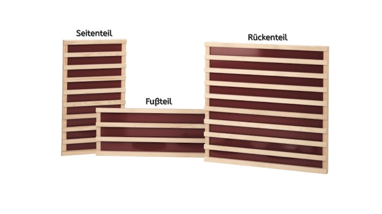 Infraworld Flächenheizsystem Fußteil in Fichte/Espe 