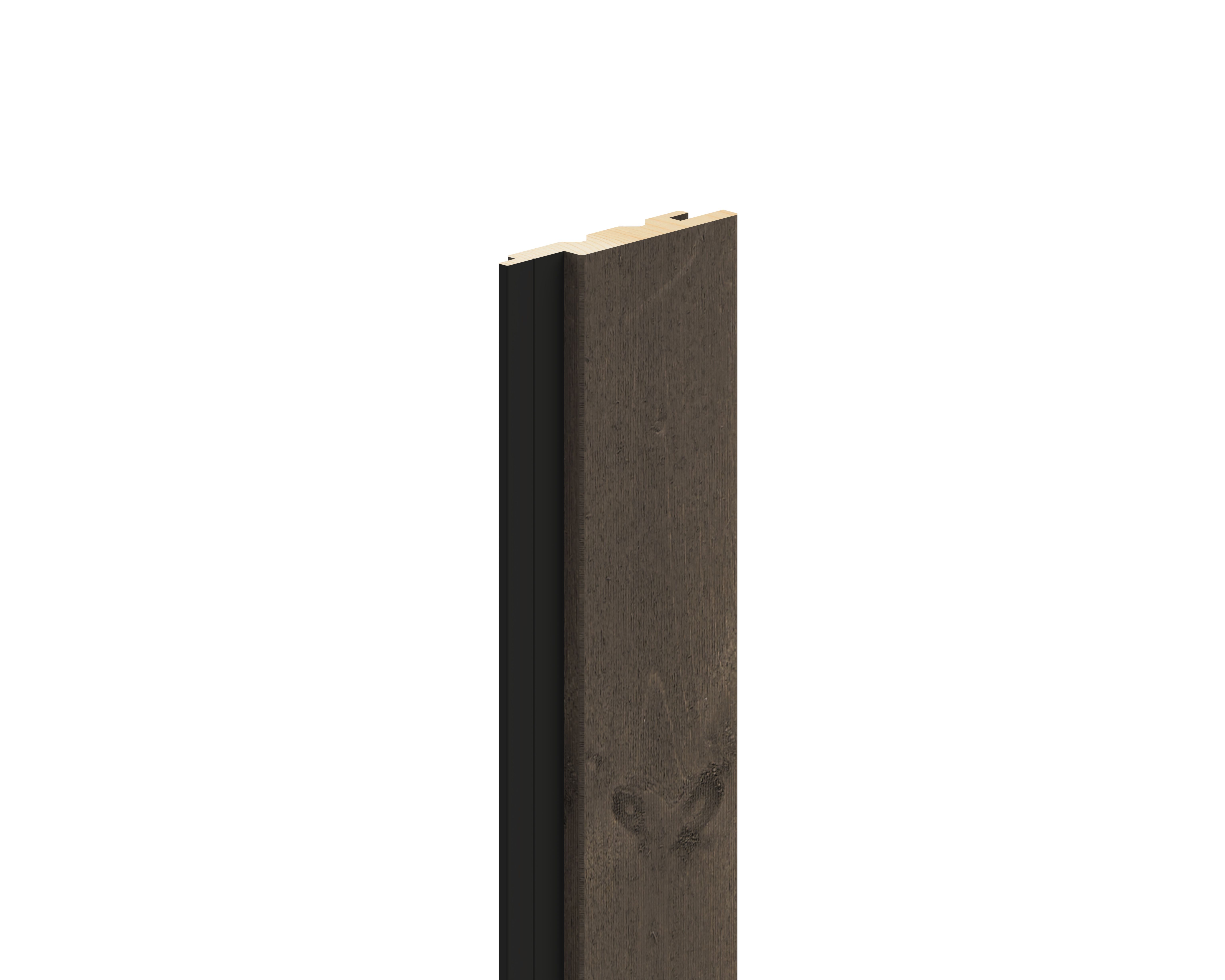 OSMO VERTO BLACK STRIPE Fassadenprofil Nordische Fichte riffelgesägt Patina 905 21 x 121 mm, VE 4 Stk.