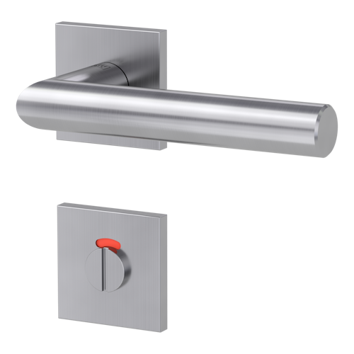 Griffwerk VAYA 128 LUCIA fast2fix Fast2Fix GK3 Rosetten eckig WC rot/weiß Edelstahl matt