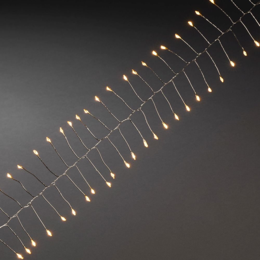 Konstsmide Weihnachtsbeleuchtung Micro LED Lichterkette Firecracker silberfarben