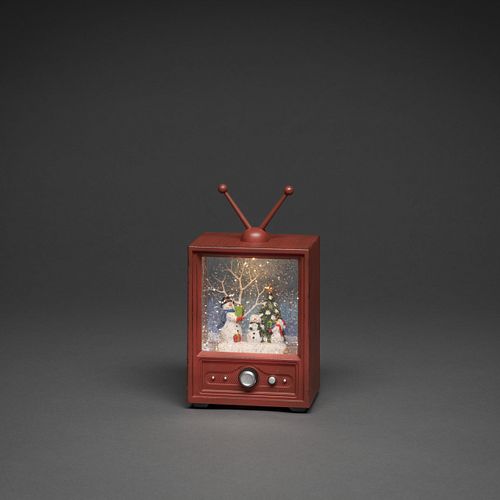 Konstsmide Weihnachtsbeleuchtung  LED Fernseher mit 3 Schneemännern