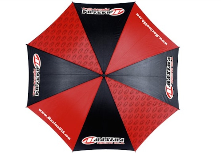 MAXIMA RACING OILS Regenschirm Schwarz / Rot