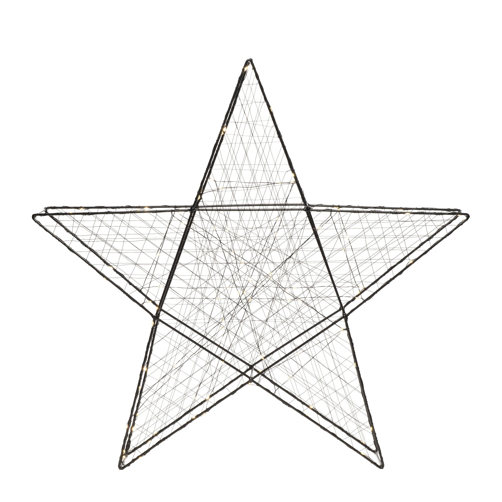 Konstsmide Weihnachtsbeleuchtung  LED Metallstern schwarz