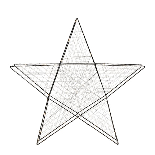 Konstsmide Weihnachtsbeleuchtung  LED Metallstern schwarz