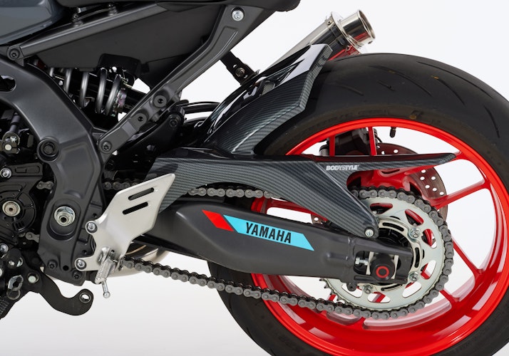 BODYSTYLE Raceline Hinterradabdeckung ABS Kunststoff Carbon Look für YAMAHA MT-09 / SP, MT-09 Automatik (Y-AMT), YZF-R9