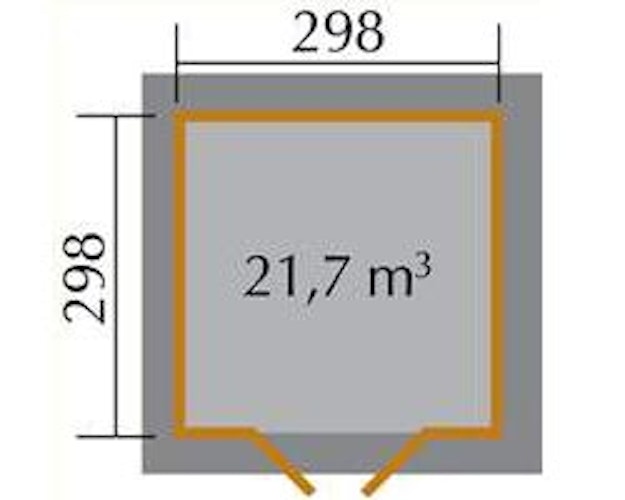Weka 28 mm Gartenhaus 177 4-Eck