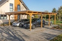 Vorschaubild Skan Holz Emsland - Flachdach Doppelcarport aus Leimholz Breite 609 cm