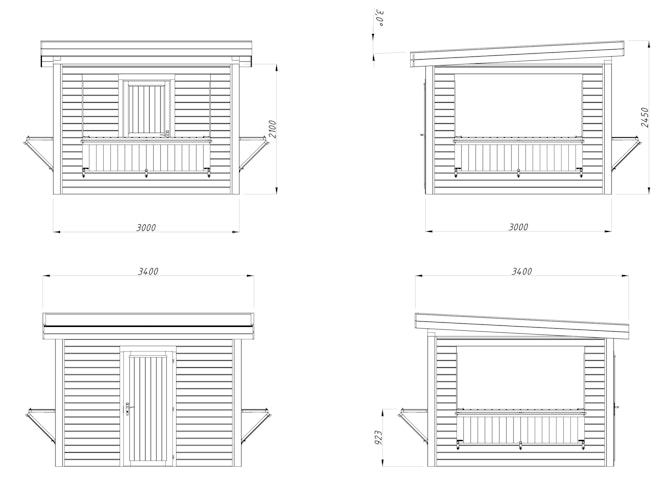 Palmako Marktstand Connect Lenna 8,3 m² SET 306