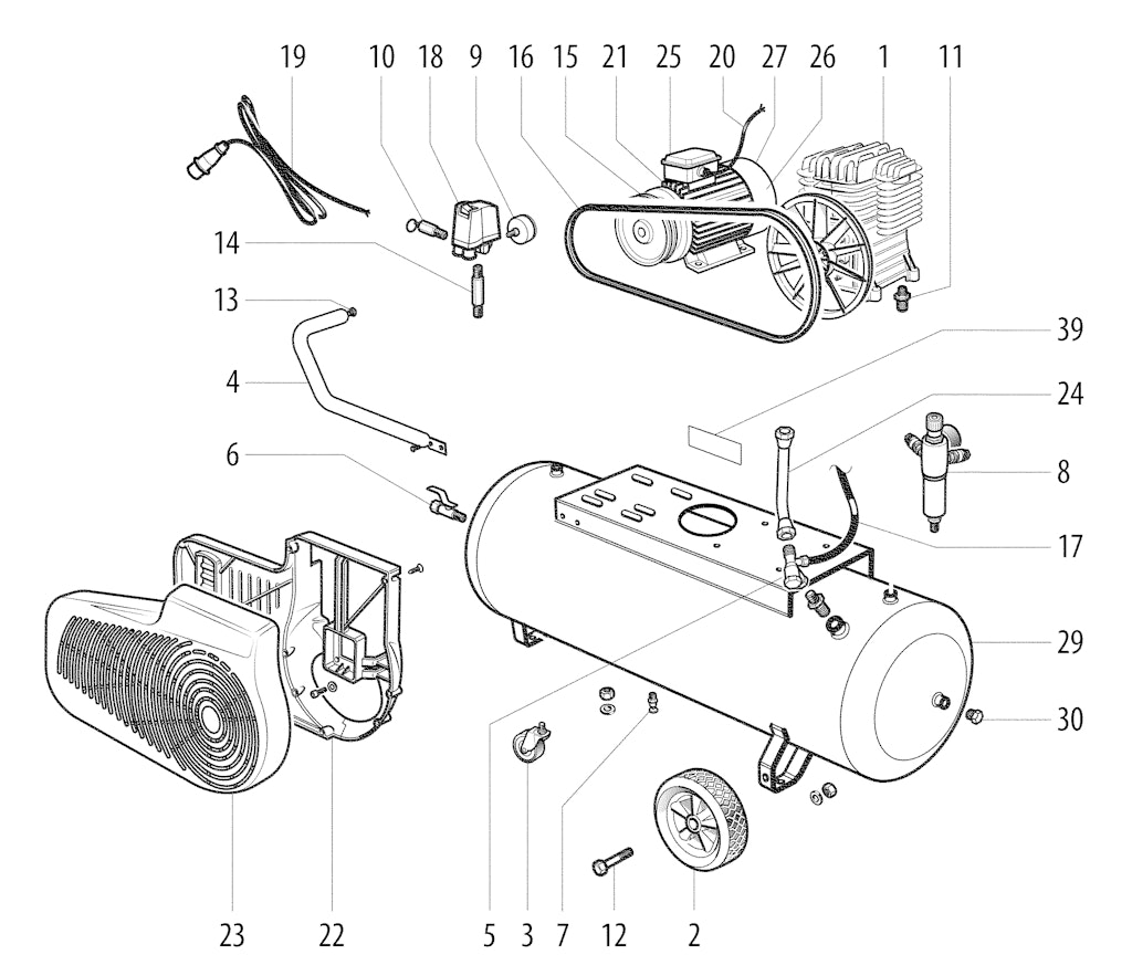 Explosionszeichnung Ersatzteile
