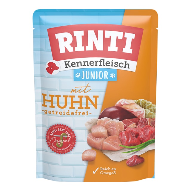 Rinti Kennerfleisch Junior Pouchbeutel 400g HundenassfutterVorschaubild