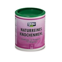 grau Knochenmehl 400 Gramm Nahrungsergänzung für Hunde