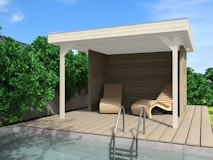 Weka Wandset für Gartenlaube 657 Gr. 2 bestehend aus zwei halben Seitenwänden und einer RückwandZubehörbild