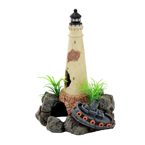 aquatlantis Leuchtturm mit Boot