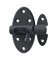 Alberts® Grendelriegel Ovado mit Knopf verz.,graphitgrau beschichtet Platte 40 x 75 mm 