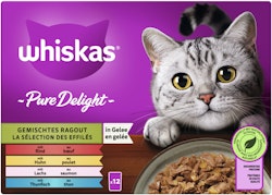 Whiskas PureDelight Gemischtes Ragout in Gelee 12 x 85 Gramm Katzennassfutter