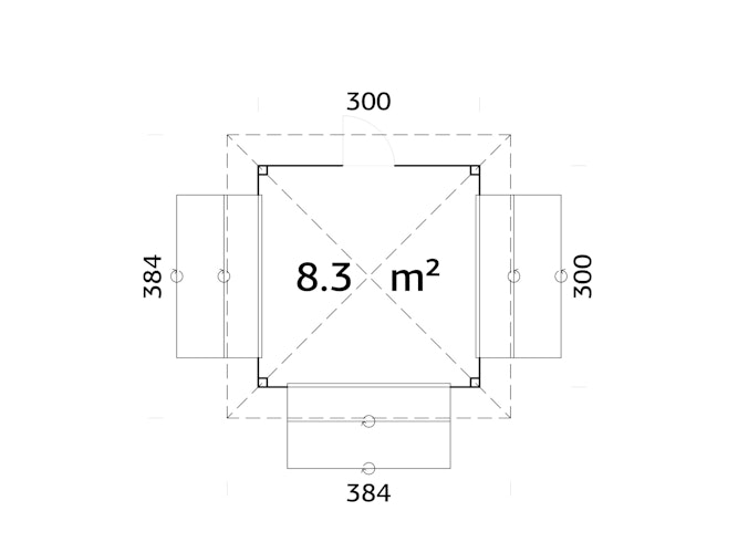 Palmako Marktstand Bianca 8,3 m² Set 106 - 28 mm