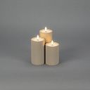 Vorschaubild Konstsmide Weihnachtsbeleuchtung LED Kerze aus Kunststoff mattbeige batteriebetrieben 10 cm