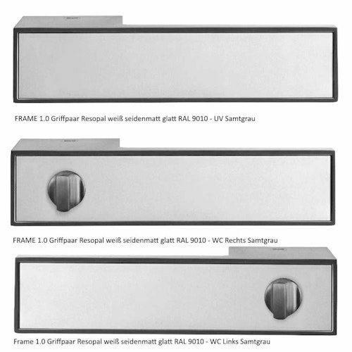 GRIFFWERK Griffpaar FRAME 1.0 Resopal weiß seidenmatt glatt RAL 9010