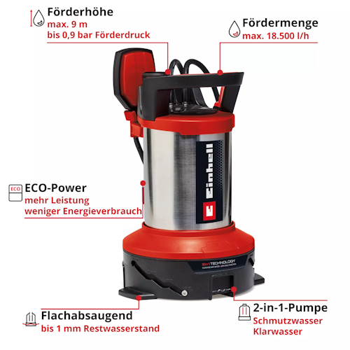 Einhell Schmutzwasserpumpe Flutset GE-DP 7535 N LL ECO 4181515