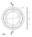 Vorschaubild Supersprox Stahl-Kettenrad 520 39Z (Schwarz)