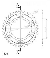 Supersprox Stahl-Kettenrad 520 39Z (Schwarz)