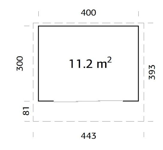 Palmako Premium-Gartenhaus Grace 11,2 m² Slide Plus - 56 mm