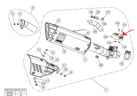 Akrapovič Exup-Ventildeckel CA YZF-R6 2017-2020  [P-HSY6R5]