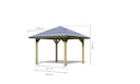 Vorschaubild Karibu 4-Eck Pavillon Bergen 1 kesseldruckimprägniert