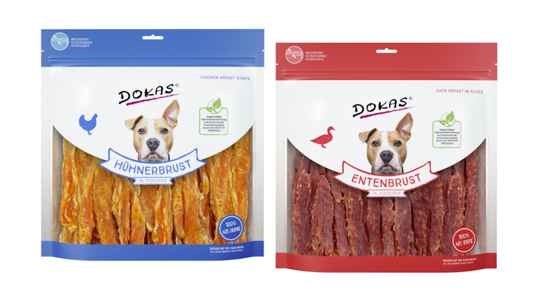 DOKAS Snack-Mix Fleisch-Streifen 2x900gHundesnack