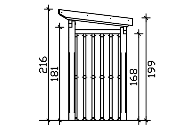 Skan Holz Holzunterstand Kaminholzlager Holm 2