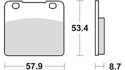 TRW Bremsbelag MCB 542