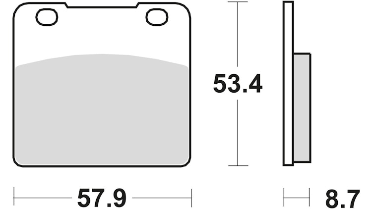 TRW Bremsbelag Typ Organisch Standard, Bremsbelag "MCB 542" Satz