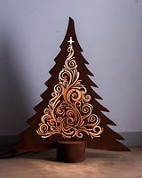 Badeko Deko-Baum „Leander“ in Edelrostoptik inkl. LED-Leuchtband