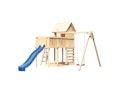 Vorschaubild Akubi Stelzenhaus Frieda mit Wellenrutsche, Doppelschaukelanbau, Anbauplattform und Kletterwand inkl. gratis Akubi Farbsystem