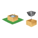 Vorschaubild Heissner Terrassenteich PE-Becken 380 Liter (B083-00)