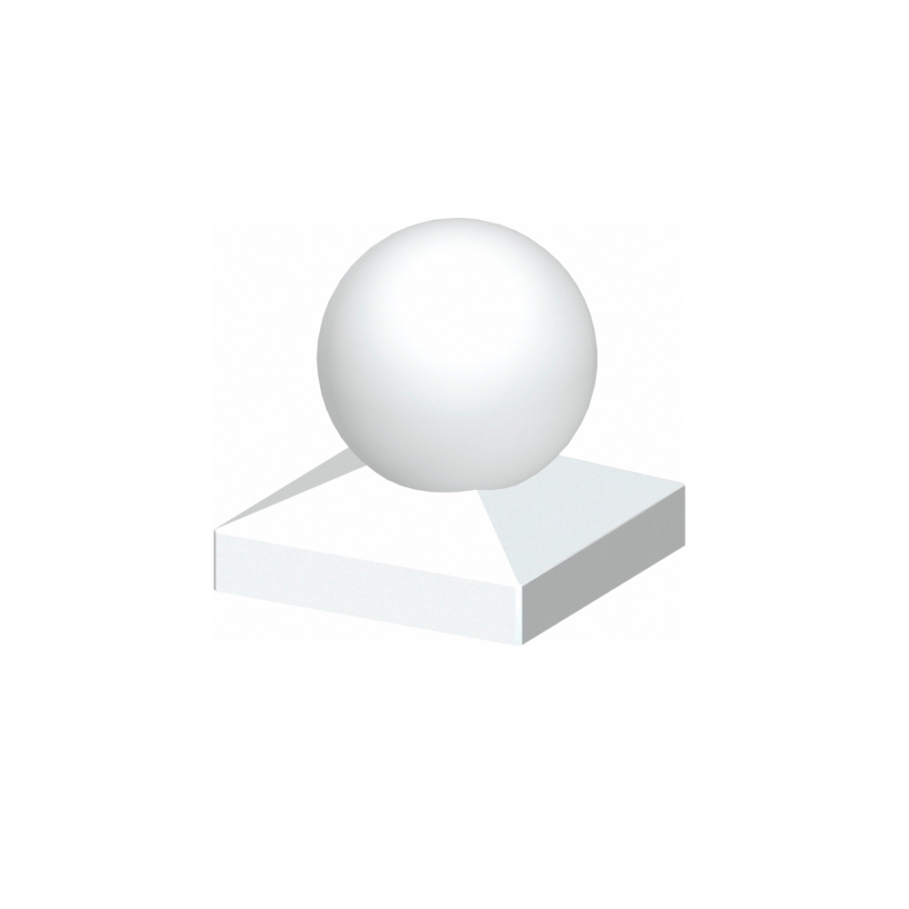 TraumGarten Longlife Pfostenkappe-Kugelkappe-weiß