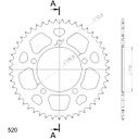 Vorschaubild Supersprox Alu-Kettenrad 520 47Z (Rot)