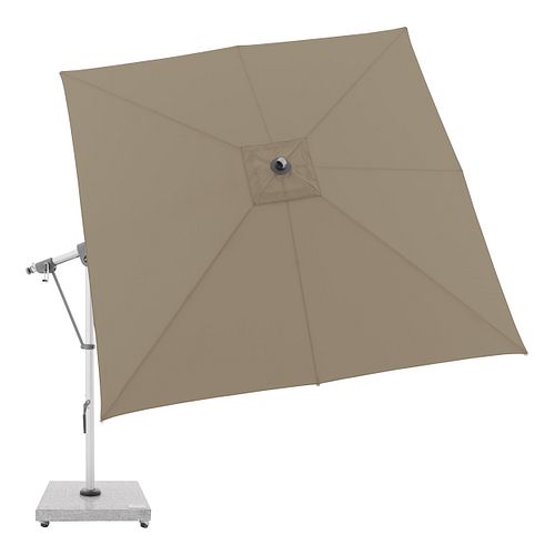 doppler Pendelschirm EXPERT 300 x 300 cm, Aluminium Silber / 100 % Polypropylen 220 g/m²