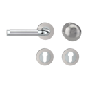 Vorschaubild Griffwerk SIMONA Schraubtechnik GK4 -Chrom/Nickelmatt/Edelstahl  Rosettengarnitur -Schraubt. -Knopf R21 -WL -TS 40-45mm