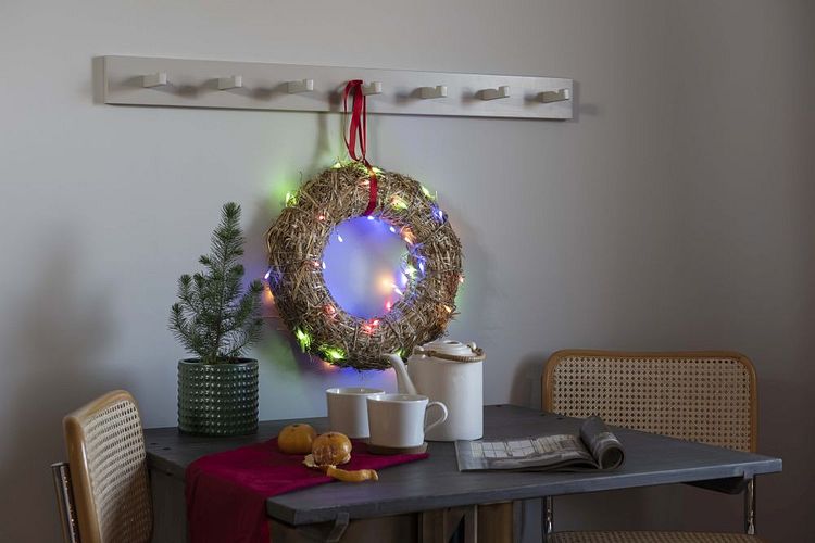 Konstsmide Weihnachtsbeleuchtung  Micro LED Lichterkette transparentes Kabel