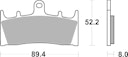 Vorschaubild SBS Bremsbelag 686DC Road Racing Dual Carbon