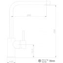 Vorschaubild Wasserhahn Küchenarmatur, SAM, mit 360° schwenkbarem L-Auslauf, Verchromt / Weiß Granit