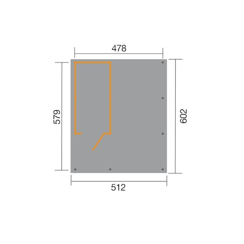 Weka Carport 607 inkl. Geräteraum 1/2/3
