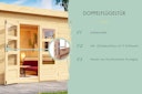 Karibu Woodfeeling Gartenhaus Bastrup 3 naturbelassen - 28 mm