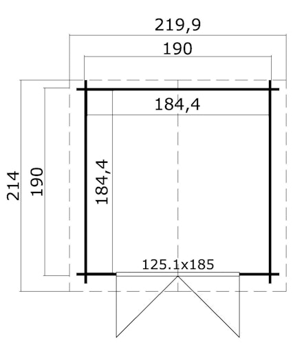 Lasita Maja Gartenhaus Morava B - 28 mm