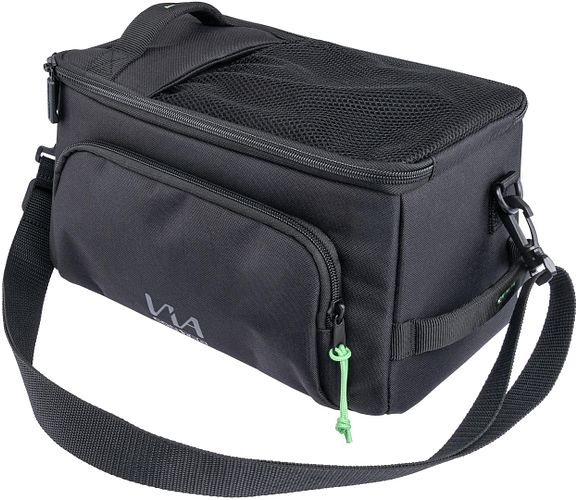 CONTEC Gepäckträgertasche Via Commuter schwarz inkl. vormontiertem Racktime Snap-it Ada