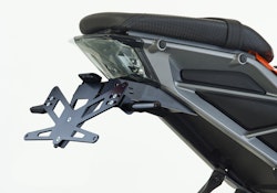PROTECH X-SHAPE 125ccm Kennzeichenhalter SET mit Reflektor und Beleuchtung Alu & Stahl Schwarz für KTM 125 Duke