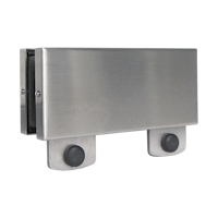 Griffwerk Pivot PT70- Edelstahl matt Mittelbeschlag oben inkl. Anschlag - für 2-flügelige Glasanlage- 8-12mm