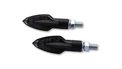 HIGHSIDER smart Vinci LED Blinker Gehäuse Schwarz / Linse Rauchgrau (Paar), Vorn & Hinten