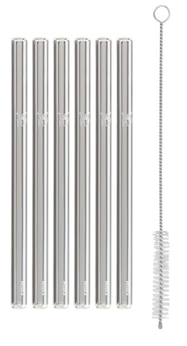 WMF Glastrinkhalme 6tlg. 150 mm inkl. Bürste